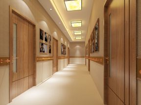 8700平米中式康泰养老院走廊装修设计效果图