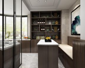 東方明珠大寧公寓96平米中式書房裝修設計效果圖