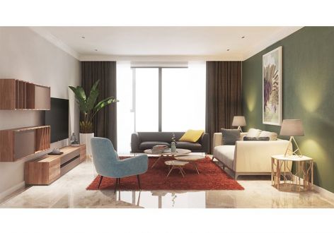 新城国际120平米两居室现代风格装修效果图