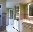160平米美式风格家庭卫生间浴室柜设计装修图片