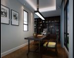 棕榈彩虹500平混搭风格书房书桌装修设计图