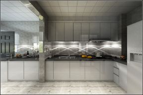 辰能溪树庭院88平米二居混搭厨房装修设计效果图
