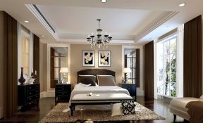 雍景湾现代简约125平三居室卧室装修案例