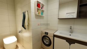 江与城72平欧式风格卫生间洗衣机装修图大全