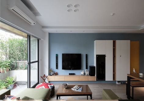 望江橡树林现代简约89平三居室装修案例