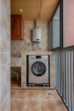 恒大城美式风格房屋阳台洗衣机设计效果图片