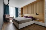 80平房屋欧式风格卧室床头木背景墙设计图