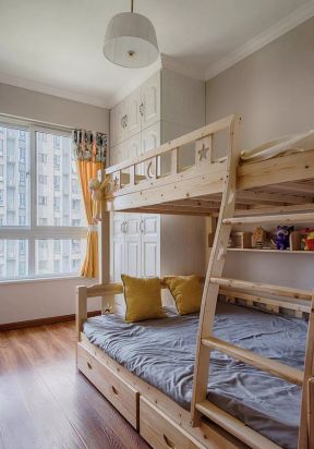 恒大城美式风格儿童房高低床设计效果图赏析