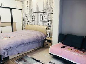 康城国际158平混搭风格跃层卧室小沙发装饰图片