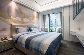 2020现代风格卧室床头背景墙 2020温馨现代风格卧室效果图 