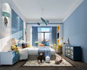 华发山庄233平现代风格儿童房卧室设计效果图