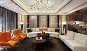 丽水青城桂苑现代160平复式客厅装修案例