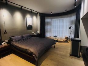 富力爱丁堡国际公寓80平米二居现代卧室背景墙装修设计效果图