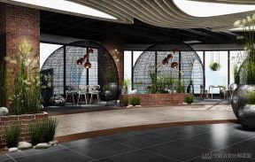 200平米沈阳现代餐厅背景墙设计装修效果图