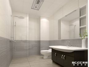 两居室88平米美式风格卫生间装修效果图片
