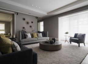 金域国际现代简约112平三居室客厅装修案例