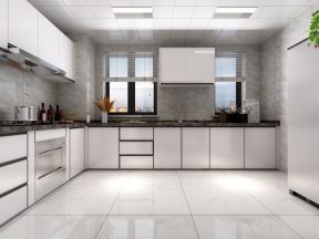 中远岭秀149平现代风格白色厨房装修效果图大全