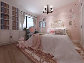 中远岭秀149平现代风格粉色儿童房间装修图片