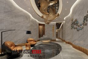 天景豪斯酒店2000平米现代风格吊顶装修设计效果图