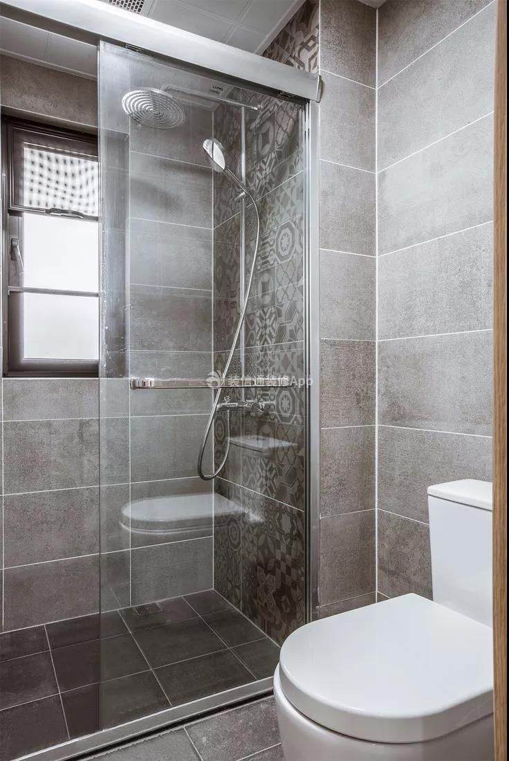 130平清新北欧风格卫生间淋浴房隔断设计图