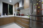 铂悦山99平欧式风格家庭厨房转角设计效果图片