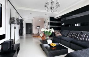 天府逸家120平现代风格客厅布艺沙发装修设计图