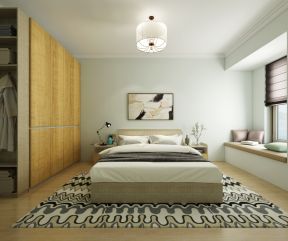 鲁能星城外滩现代风格卧室地毯装修设计图一览