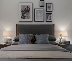 翠谷玉景100平米三居现代卧室背景墙装修设计效果图