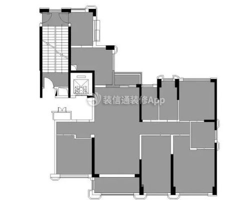 城南新天地160平米三居混搭平面圖