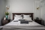 首开琅樾美式风格新房卧室床头背景墙壁灯设计图