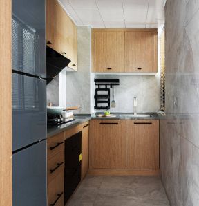 凤凰湾80平欧式风格厨房橱柜设计效果图片