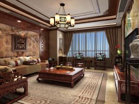 泛华公馆189平米四居中式客厅装修设计效果图欣赏