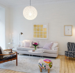 彩虹家园现代简约80平二居室客厅装修案例