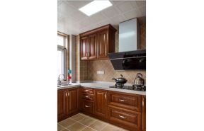 137平米三居室美式风格厨房装修效果图片大全