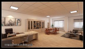 400平米科技辦公室沉穩(wěn)風格背景墻裝修設計效果圖欣賞