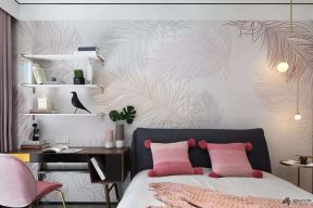2023东方华尔街130平米三居现代卧室背景墙装修设计效果图