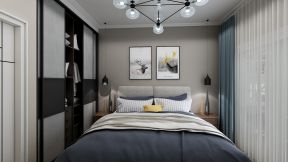 小岛别墅500平米中式卧室装修设计效果图欣赏