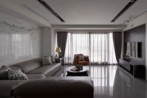 89平米两居室现代风格客厅装修效果图片