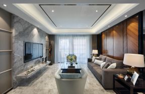 明珠之家新中式94平二居室客厅装修案例