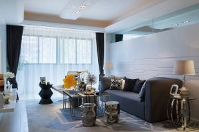 阳光西山秘境现代简约124平三居室客厅装修案例