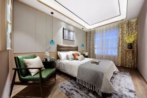 中信城160平米现代古典卧室吊顶装修图欣赏