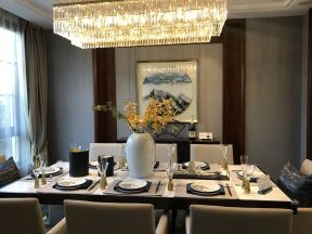 祥生西湖公馆232平家庭餐厅餐桌布置效果图片欣赏