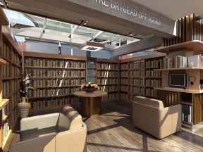 2020现代书房书架效果图 2020现代书房效果图 2020现代书房装修与设计 2020现代书房装饰效果图