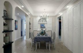 103平米三居室地中海风格餐厅装修效果图片