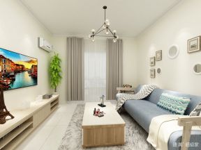 佳乐国际城现代简约133平三居室客厅装修案例