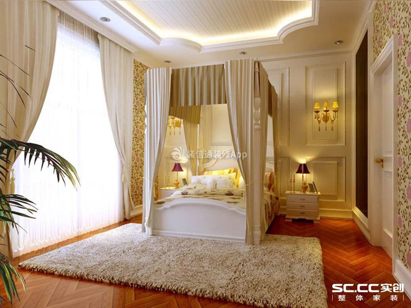 210平米别墅东南亚风格卧室装修效果图片大全