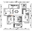 彰泰名都90平新中式风格房子装修户型图