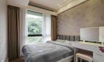  金科城66平简欧式风格卧室床头壁纸设计装修图