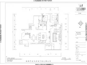 海珂花郡124平三居室户型图