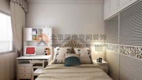 彰泰峰誉127平混搭风格卧室小书房简单设计图片